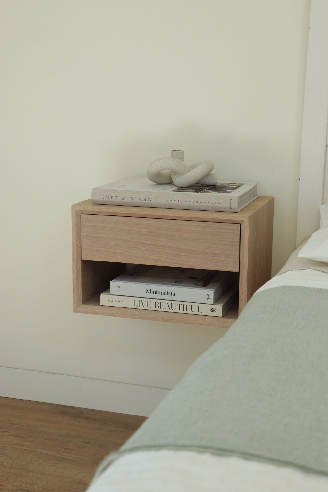 Herald Nightstand | White Oak