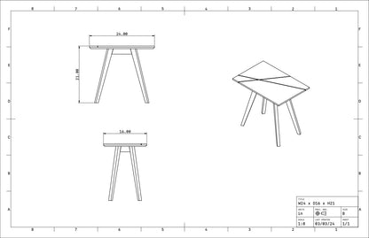 Custom End Table | W24 x D16 x H21"